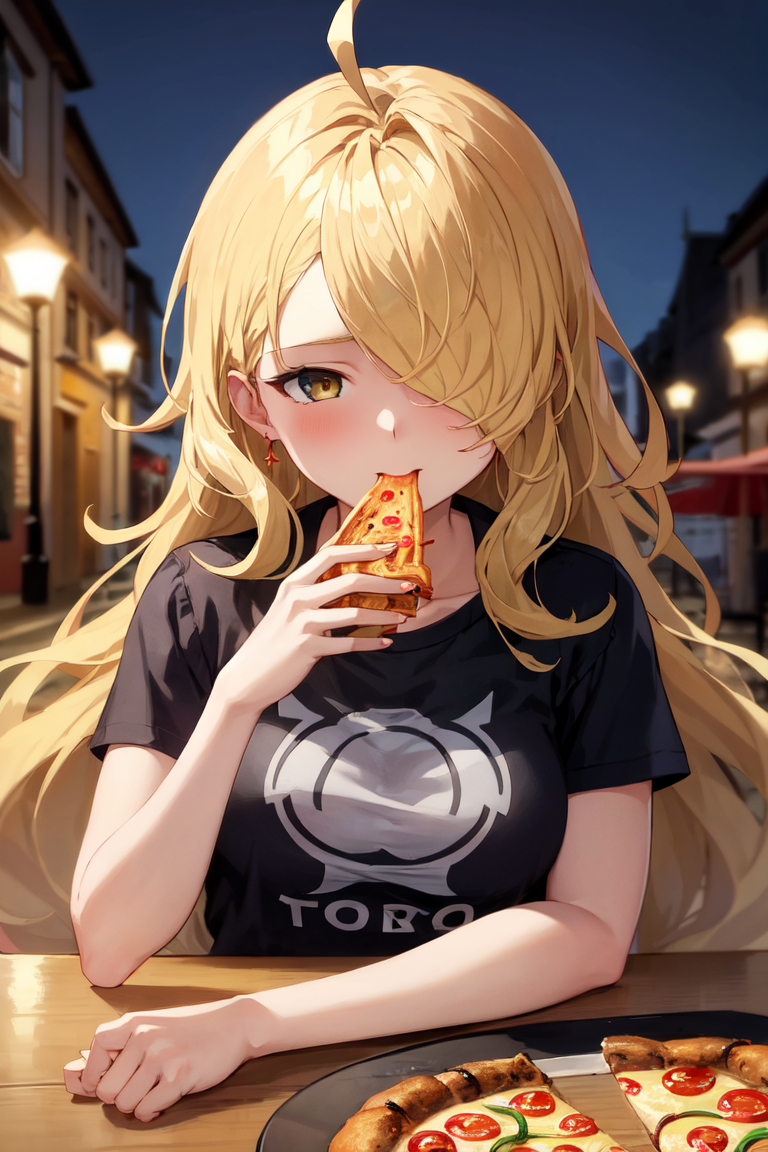 2497472-1603637159-masterpiece, best quality, absurdres, perfect anatomy, 1girl, solo, PredatorGB, long hair, hair over one eye, ahoge, t-shirt, ea.png